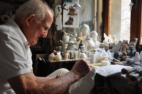 Alabaster studio in Volterra