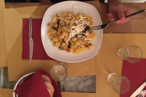 Pasta with fresh vegetable