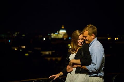 couple on Rome by Night