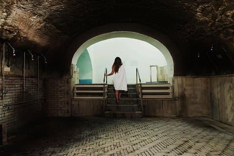 Entrance to internal thermal pool