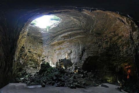 Entrance from which were discovered in 1938