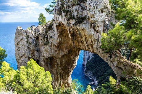 The rugged landscape of Capri is incredible from the sea