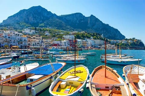 See the colorful Marina Grande port