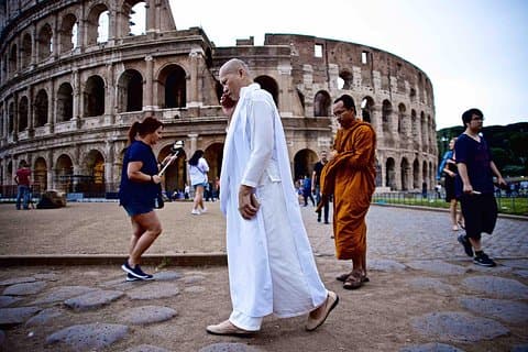Tibetan Monks at the Colosseum