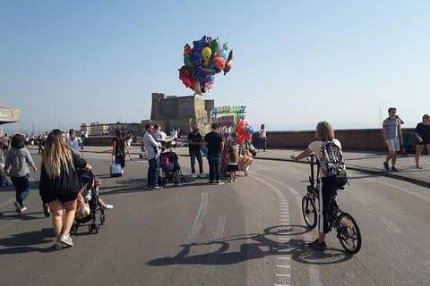 Seafront of Naples near Castel dell