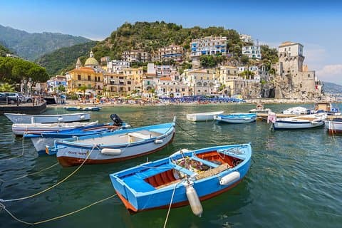 See colorful Cetara as you cruise by down the coastline