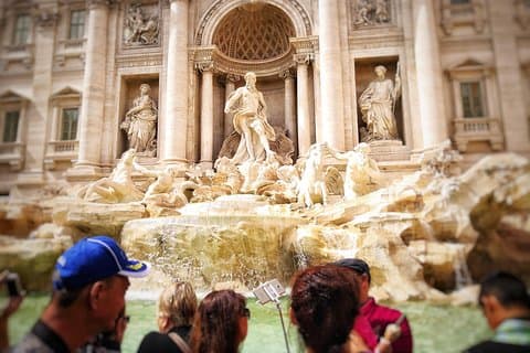 Our customers at the Trevi Fountain