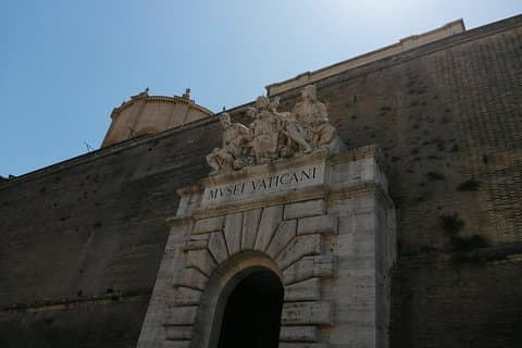 Historical vatican museum's exit