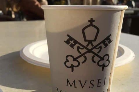 A cup of cappuccino after lunch.