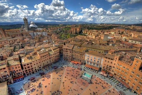 Air view of the square