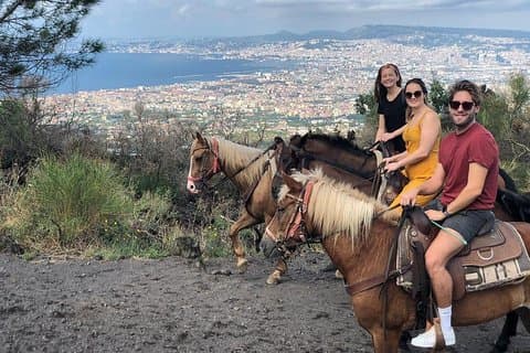 Mount Vesuvius Guided Horse Riding Tour with Sample Wine