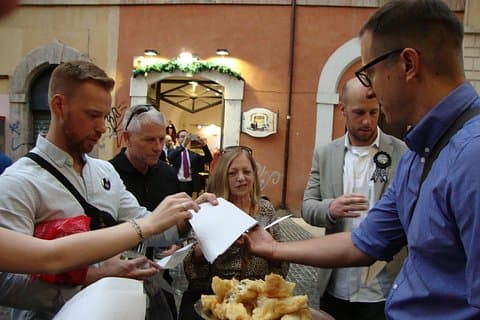 Evening food & wine tour in Rome's historical center