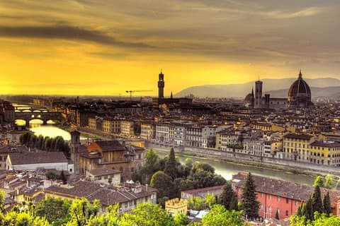 the view from the high piazzale michelangelo