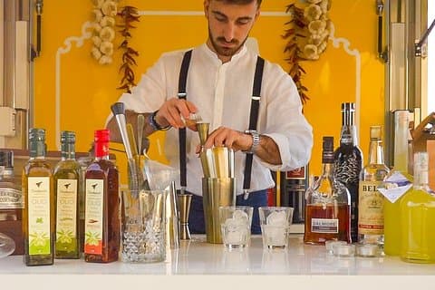 Make a Fried Pizza with Limoncello Spritz in Sorrento