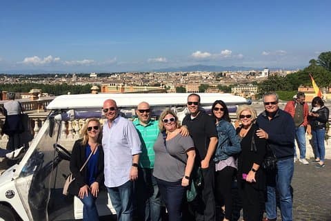Happy clients at the Villa Borghese stop.