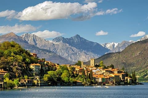View of mountains from Lake Como