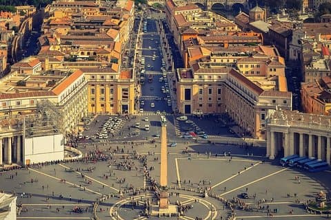 St. Peter's Square is an open urban space located in the Vatican City, within the city of Rome, and precedes, like a great room, St. Peter's Basilica