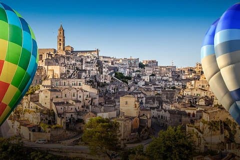 Matera balloon flight for small groups