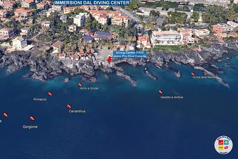 Diving points from the Diving Center