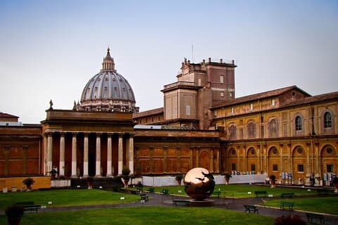 Cortile della Pigna with Pomodoro ball