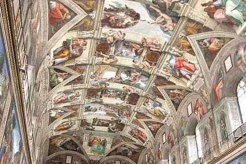 The ceiling of the Sistine Chapel
