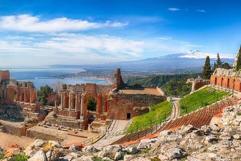 From Cefalù: Etna and Taormina - full day