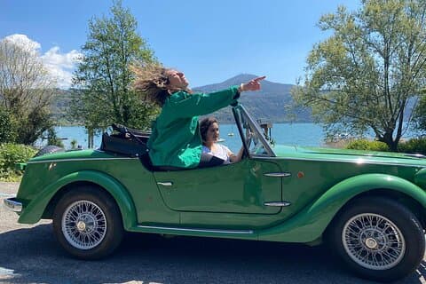 Siata Spring 850 Cabriolet, during our Day trip at the Lake of Castel Gandolfo
