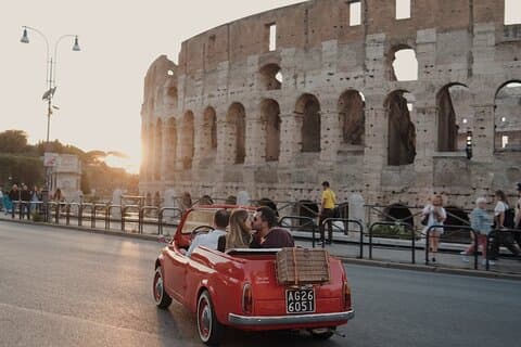 Vintage Fiat 500 Cabriolet: Rome's Highlight Semi Private Tour