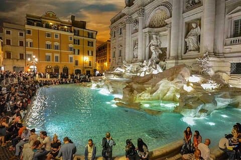 Beautiful Shot of the Trevi fountain