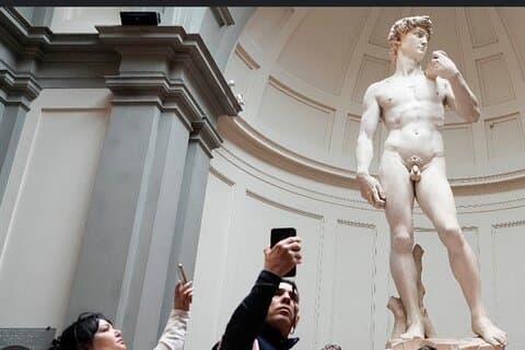 A stunning statue of David Michelangelo.