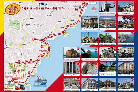 Hop on hop off Catania-Acicastello-Acitrezza panoramic bus