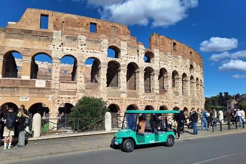 Driving around the colosseum