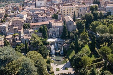 View of Villa D'Este from sky !