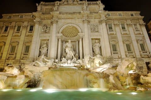 Majestic and magical Trevi Fountain.