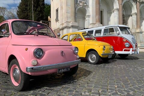 Vintage Fiat 500 at the Janiculum Hill