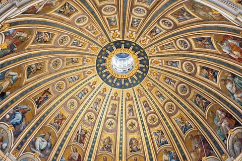 Marvel at the intricate details of St. Peter's Dome