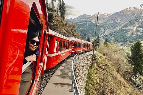 Bernina and Glacier Train Two Routes in One Day from Milan