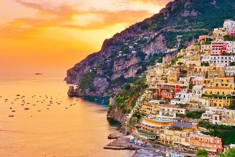 From Positano: Sunset Private Boat Tour along the Amalfi Coast
