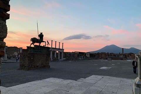 Pompeii at Sunset with Ticket Included