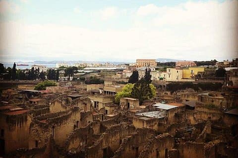 View of Pompeii and Sorrento