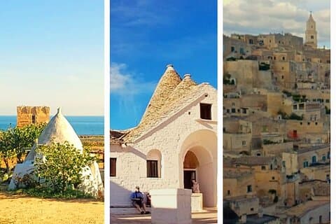 Polignano, Alberobello, Matera