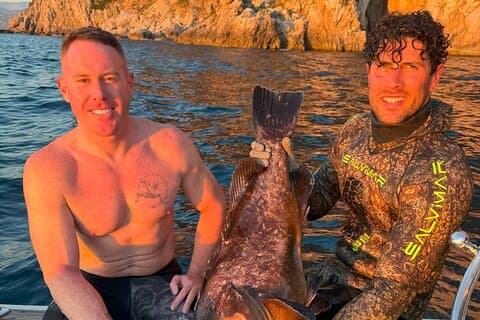 Sub Fishing And Snorkeling In The Waters Of Capri