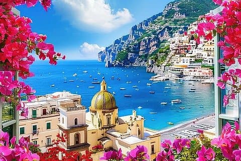 Private Transfer-Naples to Positano with 2h of Sightseeing: Vesuvius or Pompeii