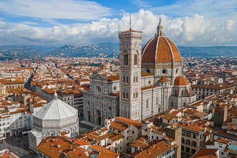 Iconic Florence Duomo - climb Brunelleschi's Dome for the ultimate panoramic reward.