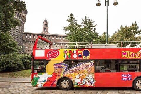 Hop-On Hop-Off Bus Tour in Milan Panoramic Icons Aboard + Ebook