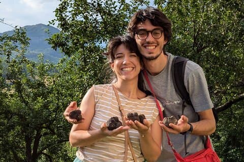 Happy faces after the truffle hunt