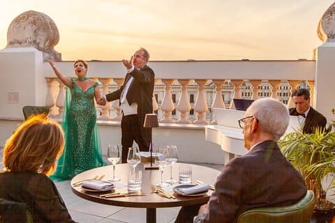 Rome: Rooftop Gourmet Dinner & Opera Performance