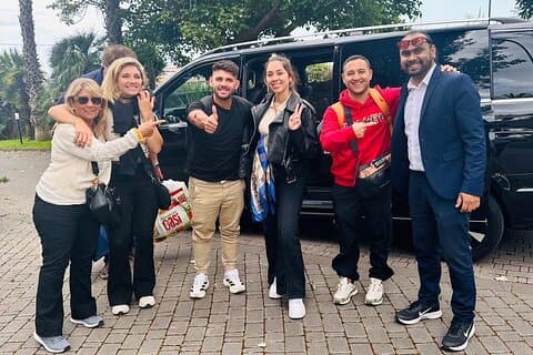 Happy guests starting their private tour from Messina port