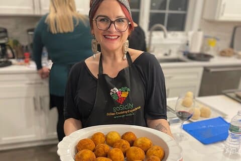 Cooking class on Arancine in Agrigento