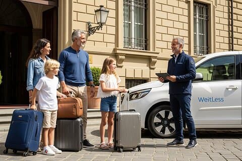 Baggage collection at hotels, B&B or private homes